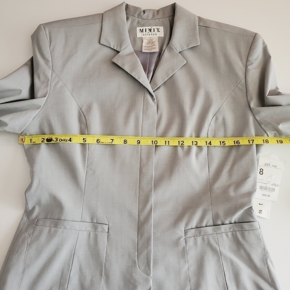 7102 * Mixit Stretch Blazer Gray Size 8 NWT - Picture 8 of 10